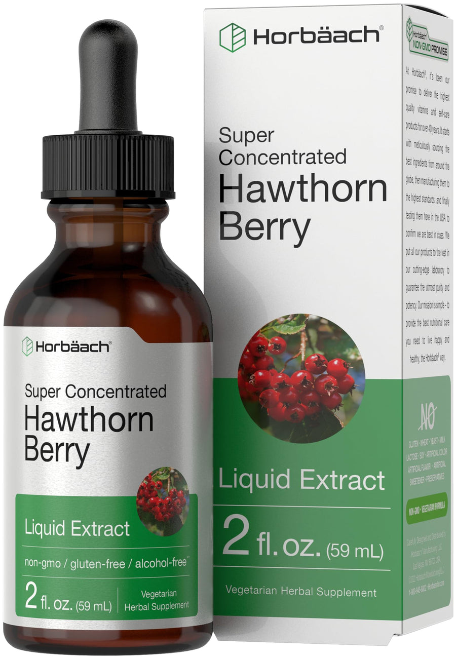 Horbäach Hawthorn Berry Extract, Alcohol Free Liquid Tincture, 2 fl oz