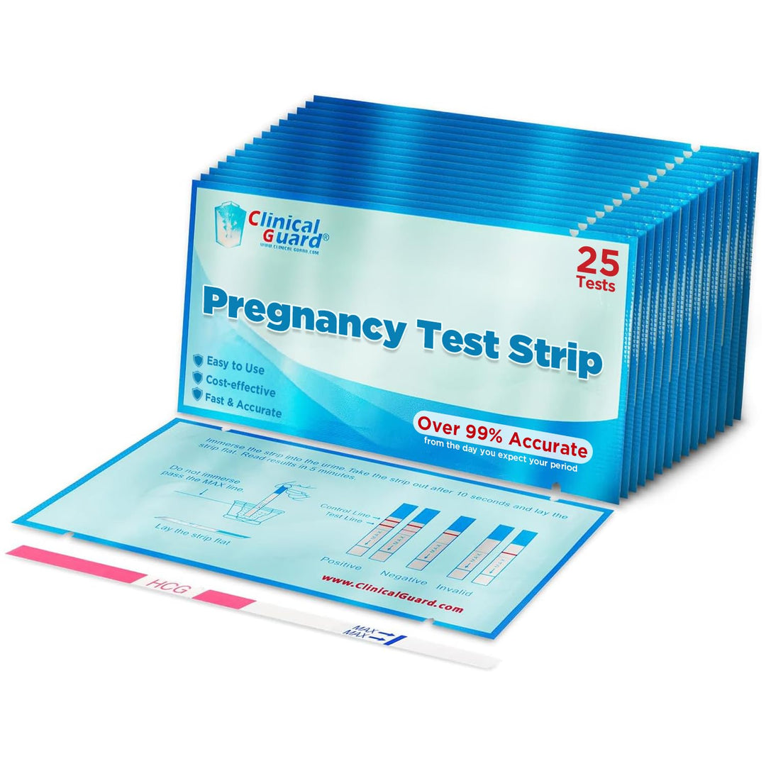 Clinical Guard Pregnancy Test Strips, 25 Count