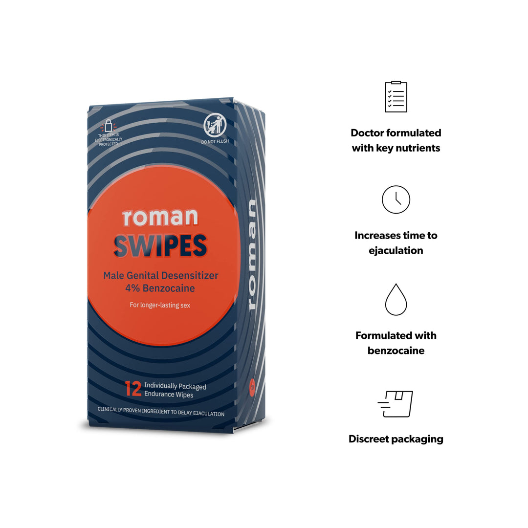 Ro Roman Swipes, 4% Benzocaine, 5 Count, Pack of 5