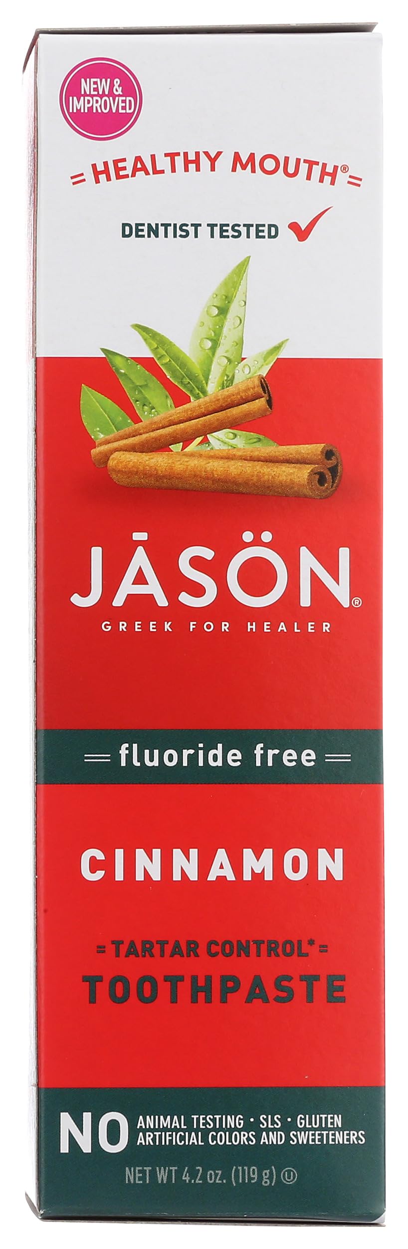 JASON Healthy Mouth Toothpaste, Fluoride Free, 4.2 oz