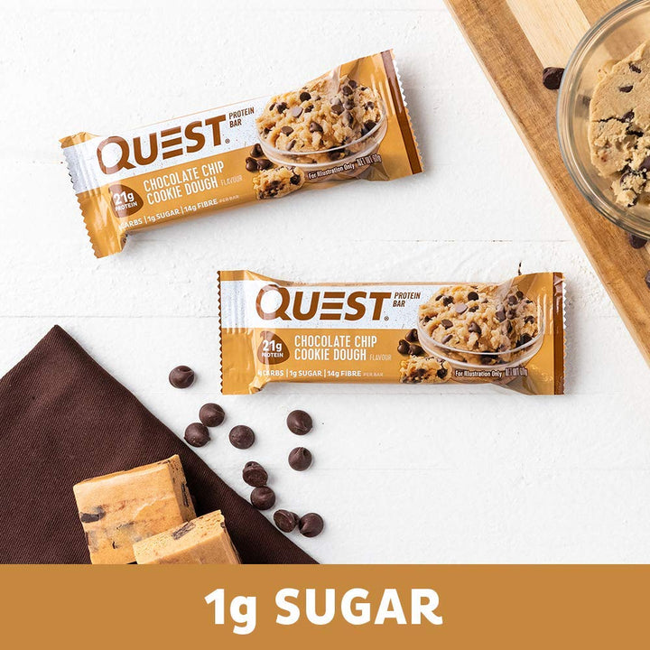Quest Protein Bar, Chocolate Chip Cookie Dough, 12 Count