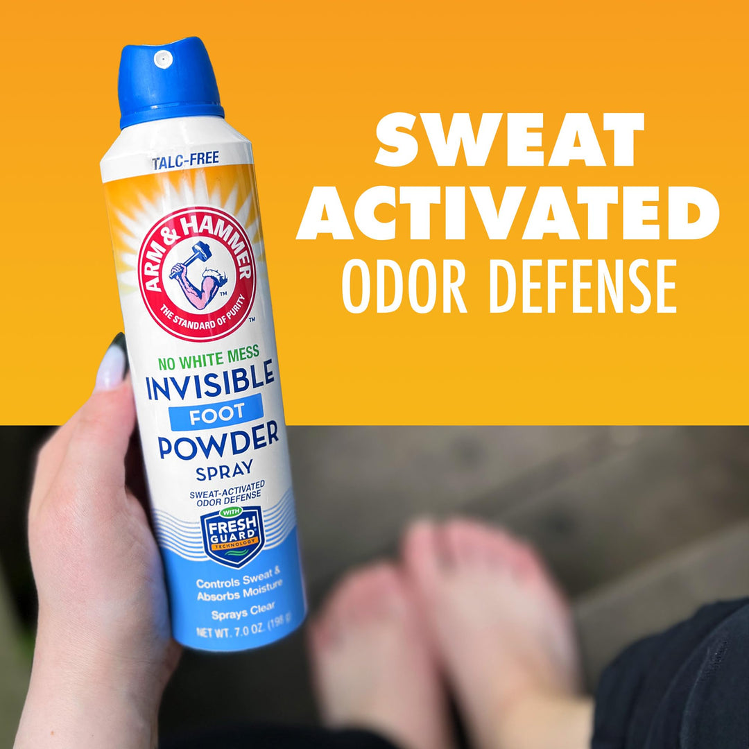 ARM & HAMMER Invisible Foot Powder Spray, 7 oz