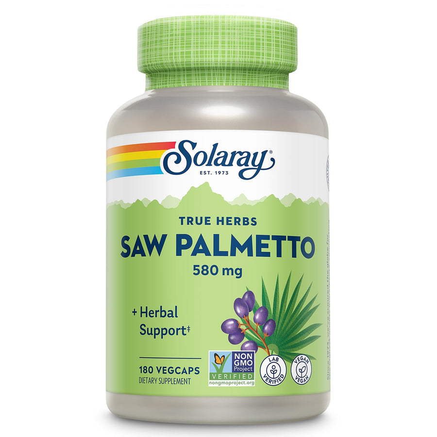 SOLARAY Saw Palmetto Whole Berry, 180 Count