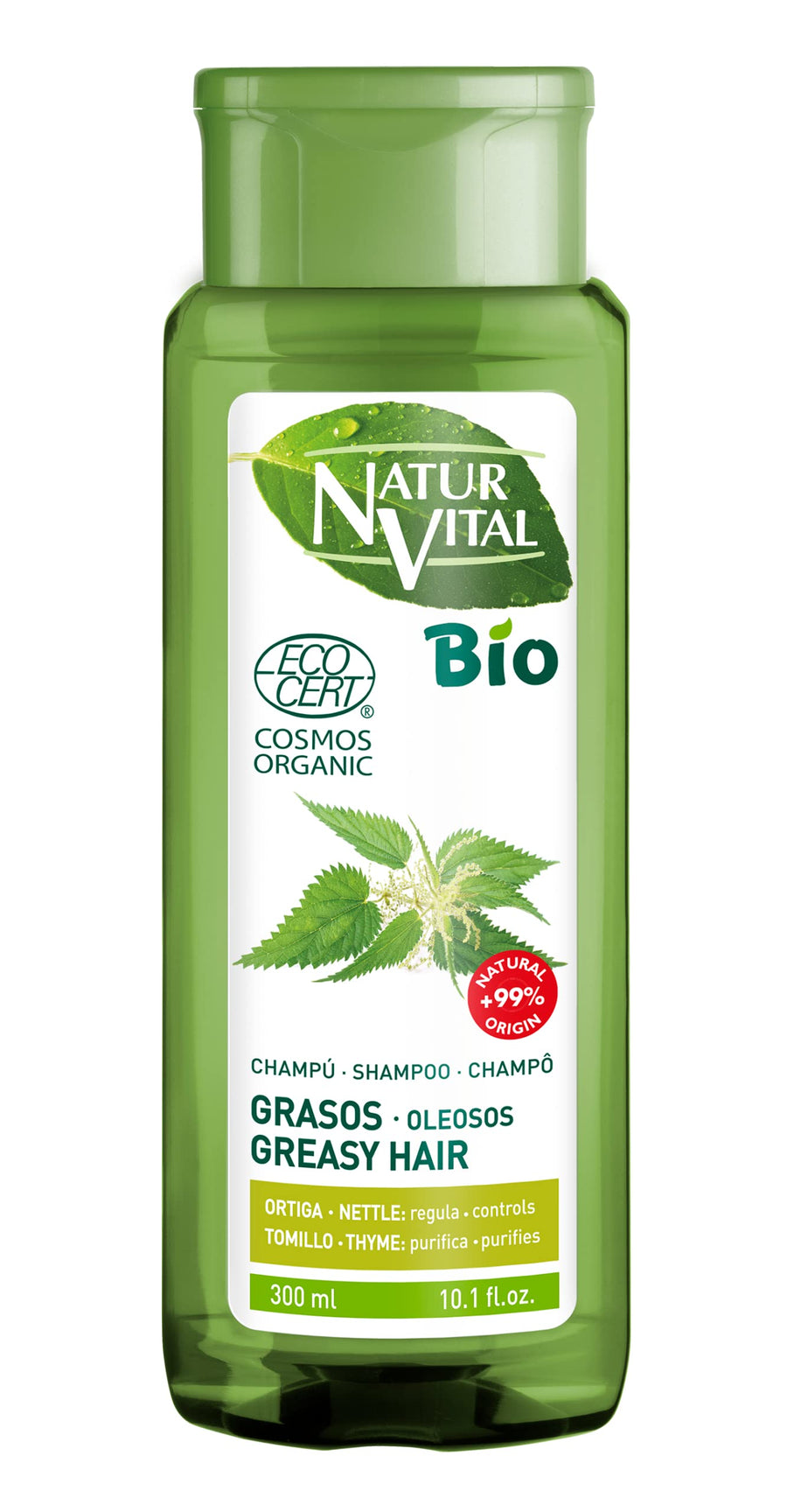 NaturVital Bio Ecocert Shampoo, Oily Hair, 300 ml