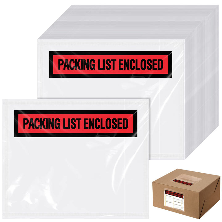 Teling Packing List Envelopes, Red, 1000 Count