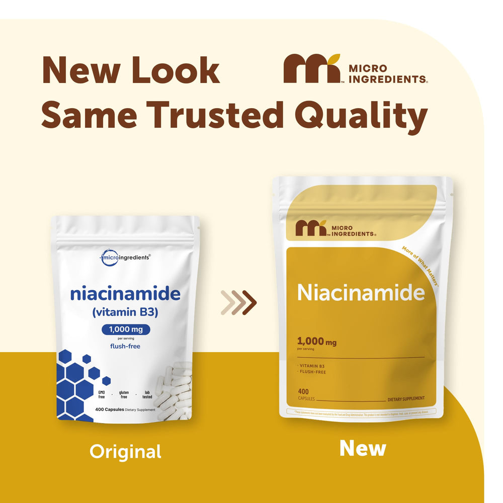 Micro Ingredients Niacinamide Vitamin B3, 500 mg, 400 Count