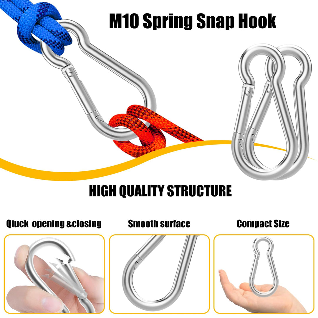 EPHECH Spring Snap Hook Carabiner, 30 Count