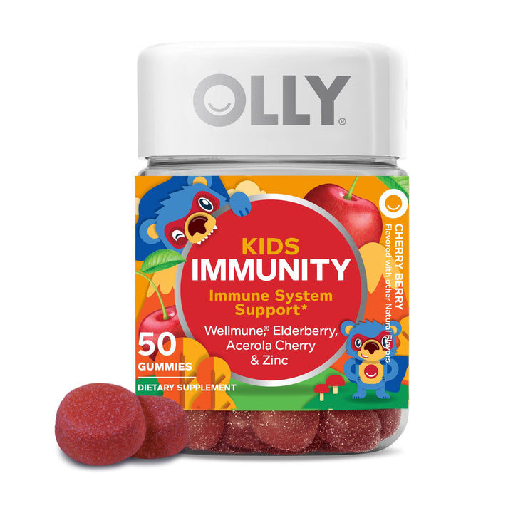 OLLY Kids Immunity Gummy, Cherry, 50 Count