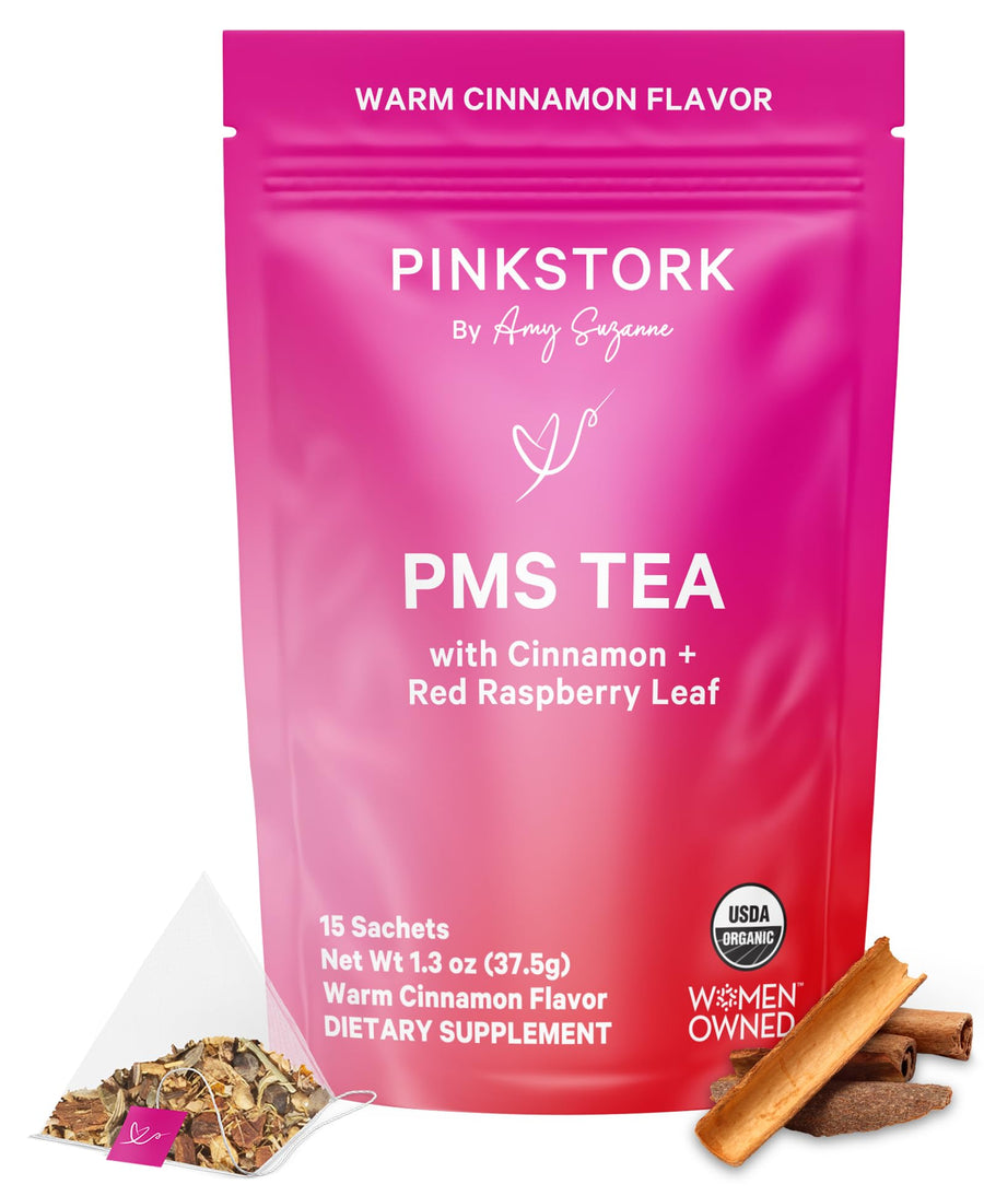 Pink Stork PMS Tea, Warm Cinnamon, 30 Count