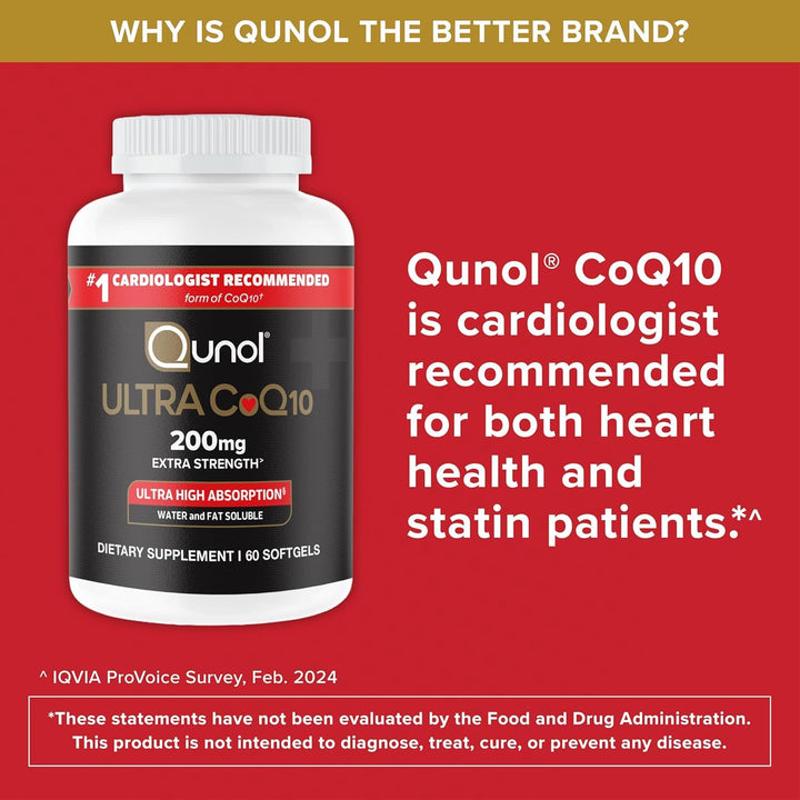 Qunol Ultra CoQ10, 200 mg, 60 Count
