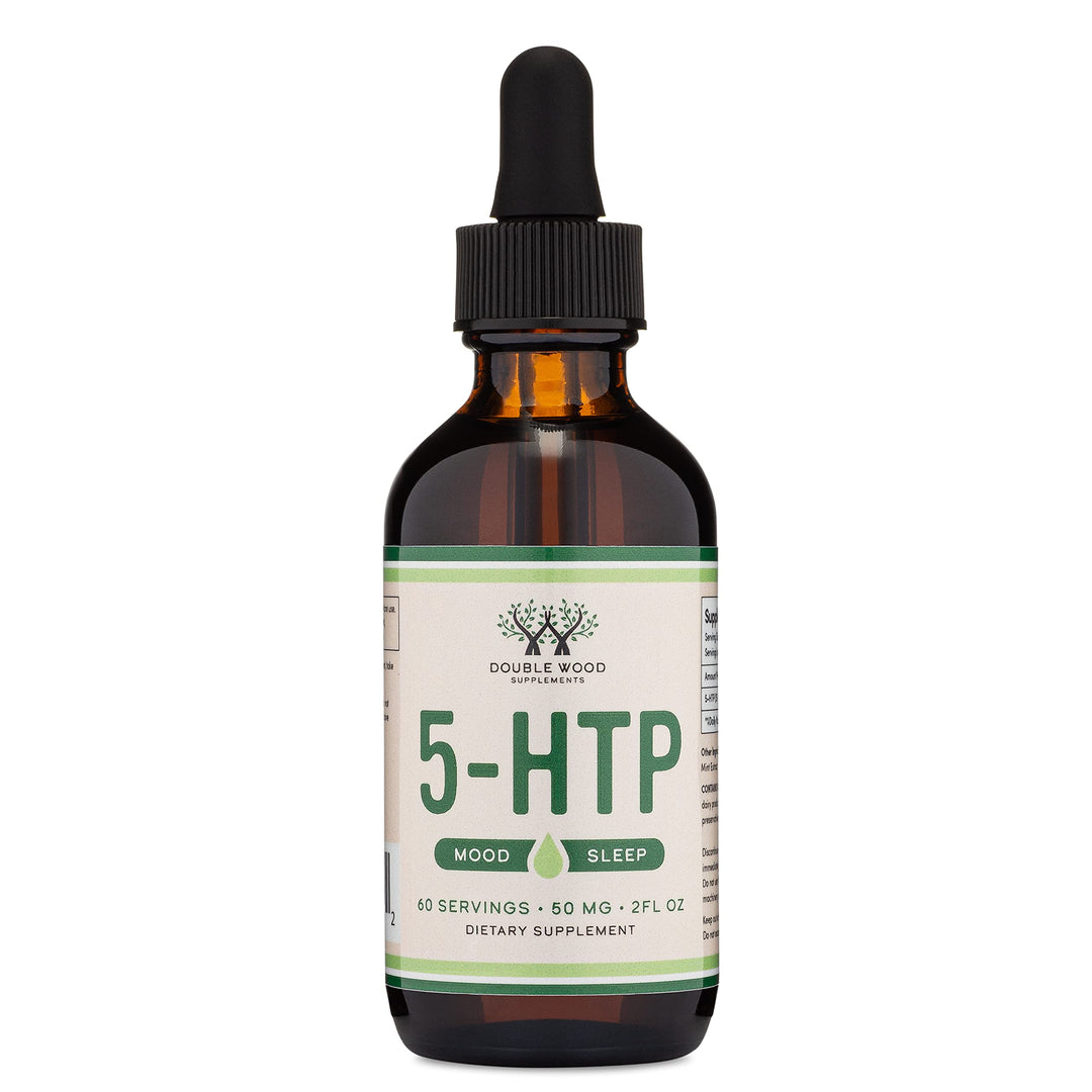 Double Wood Supplements 5-HTP Liquid Drops, 50 mg, 60 Count
