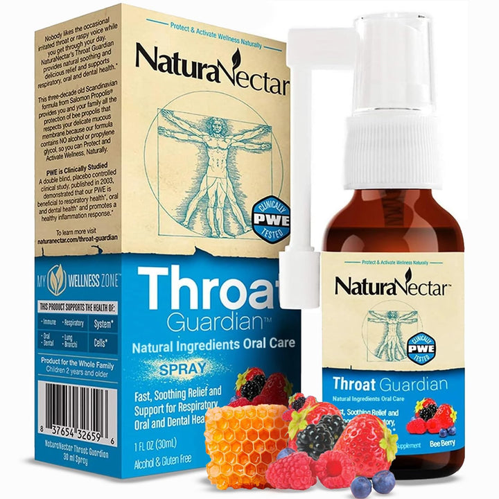 NaturaNectar Bee Propolis Throat Spray, Honey Bee Berry, 1.06 fl oz
