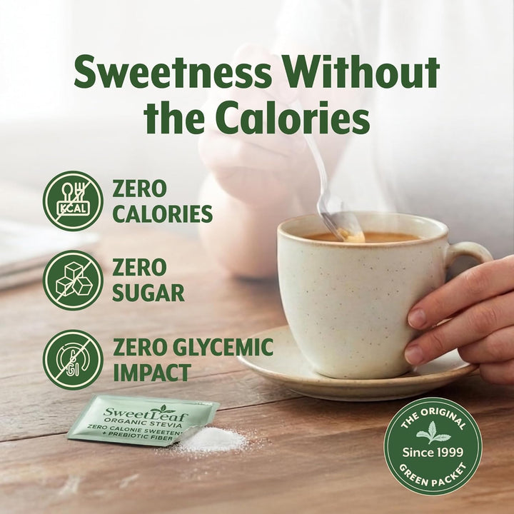 SweetLeaf Stevia Sweetener, Organic, 70 Count