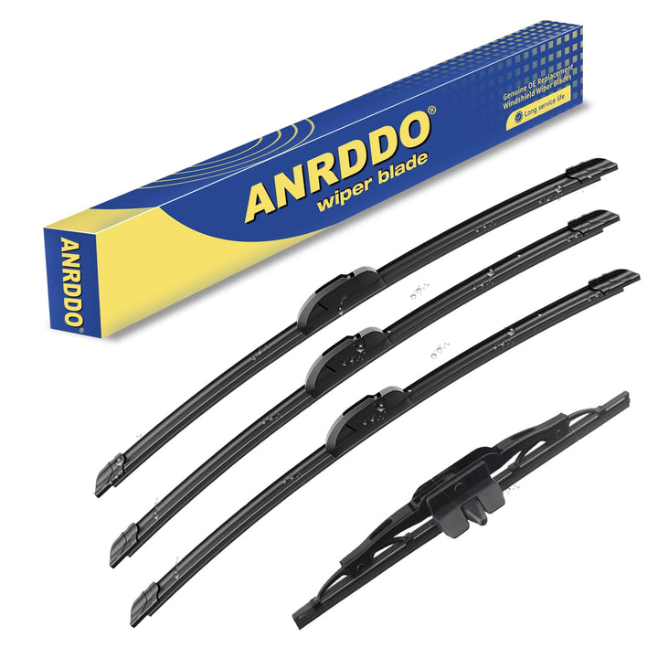 ANRDDO Factory Replacement Windshield Wiper Blades Set, 16 in, 14 in, 10 in, 4 Count