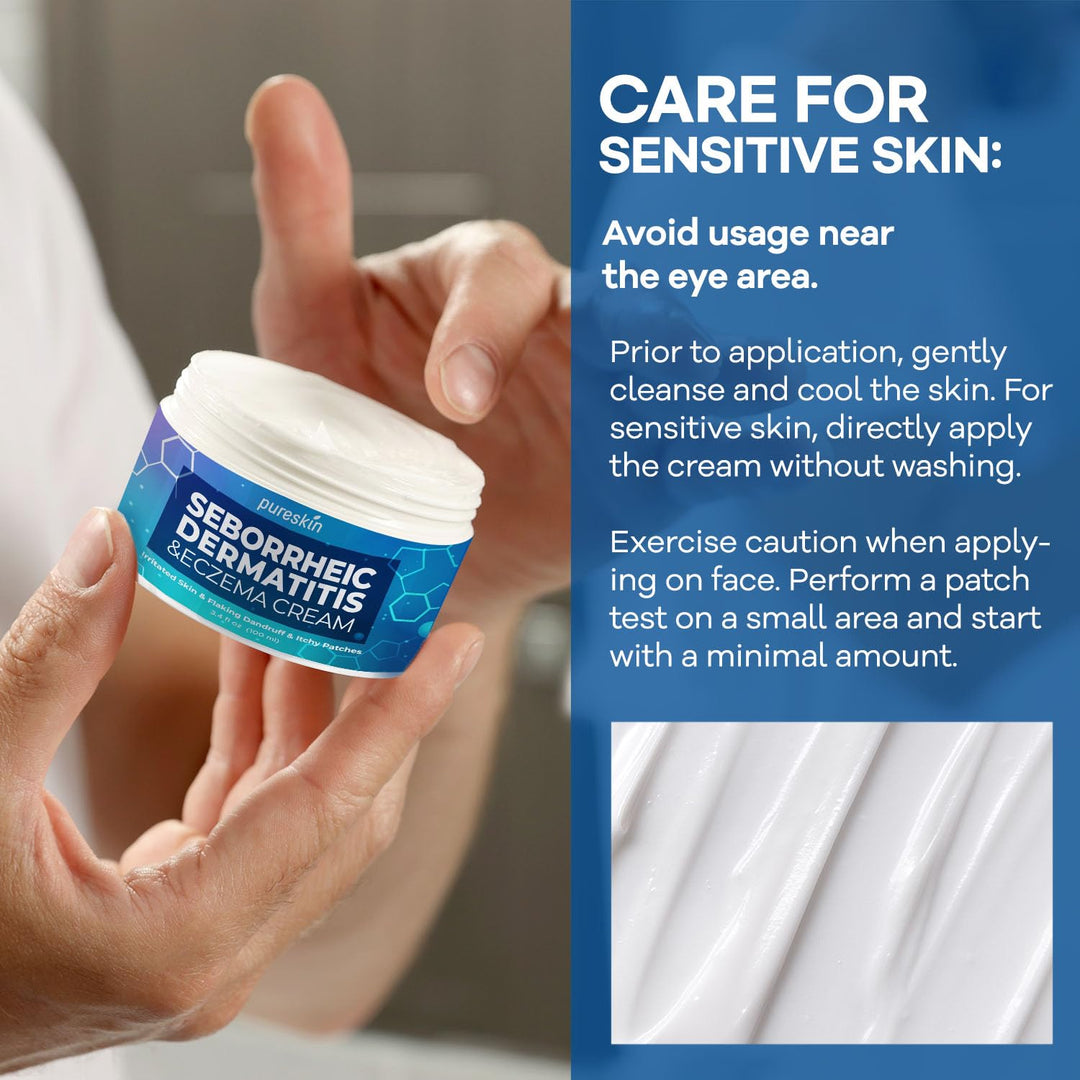 PURESKIN Seborrheic Dermatitis Face Cream, 3.4 oz
