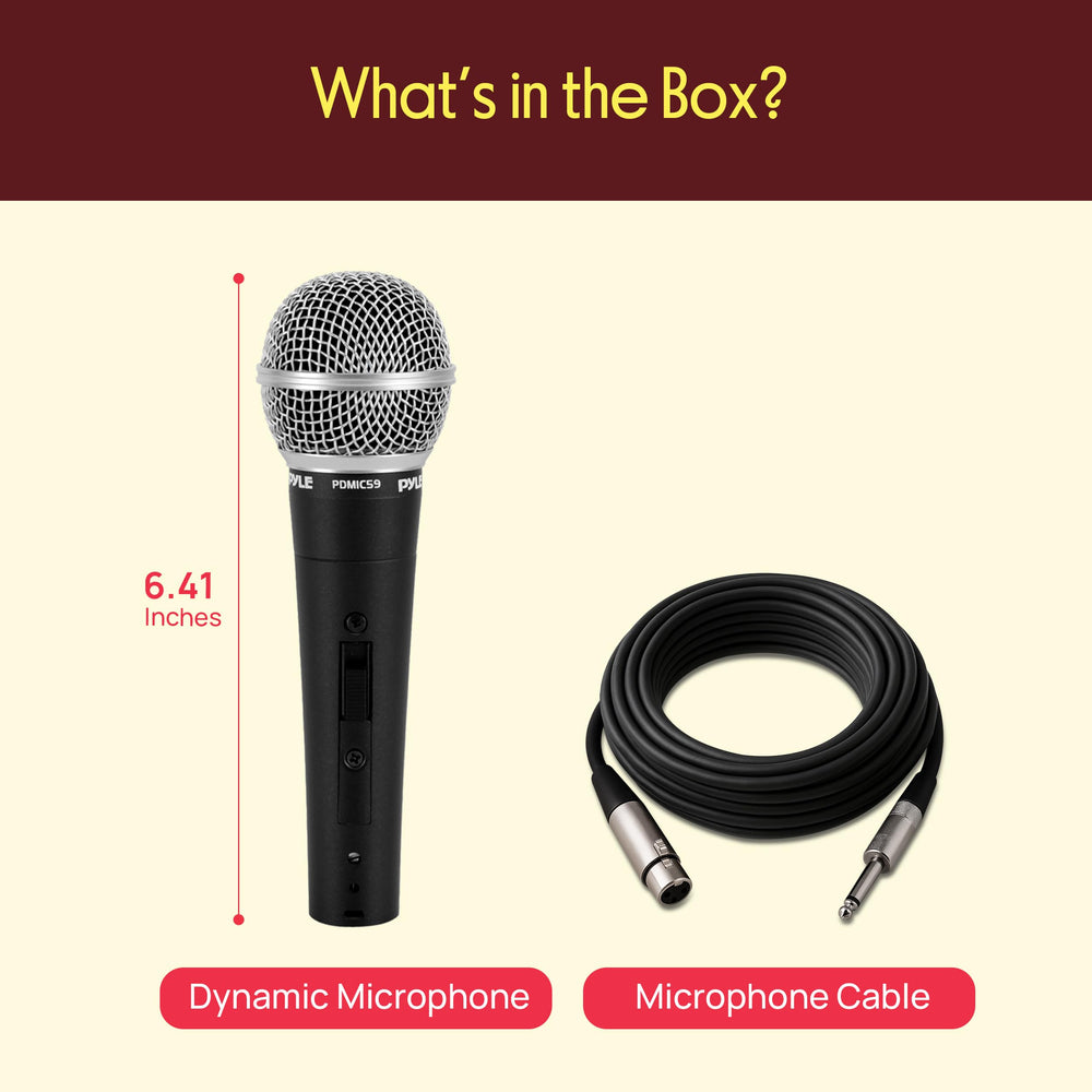 Pyle Professional Dynamic Vocal Microphone, Pdmic59