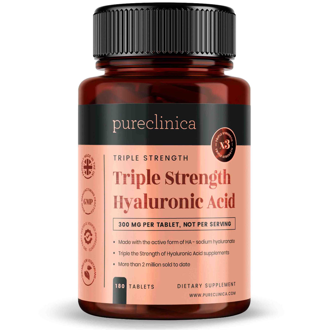Pureclinica Hyaluronic Acid Tablets, 300 mg, 180 Count