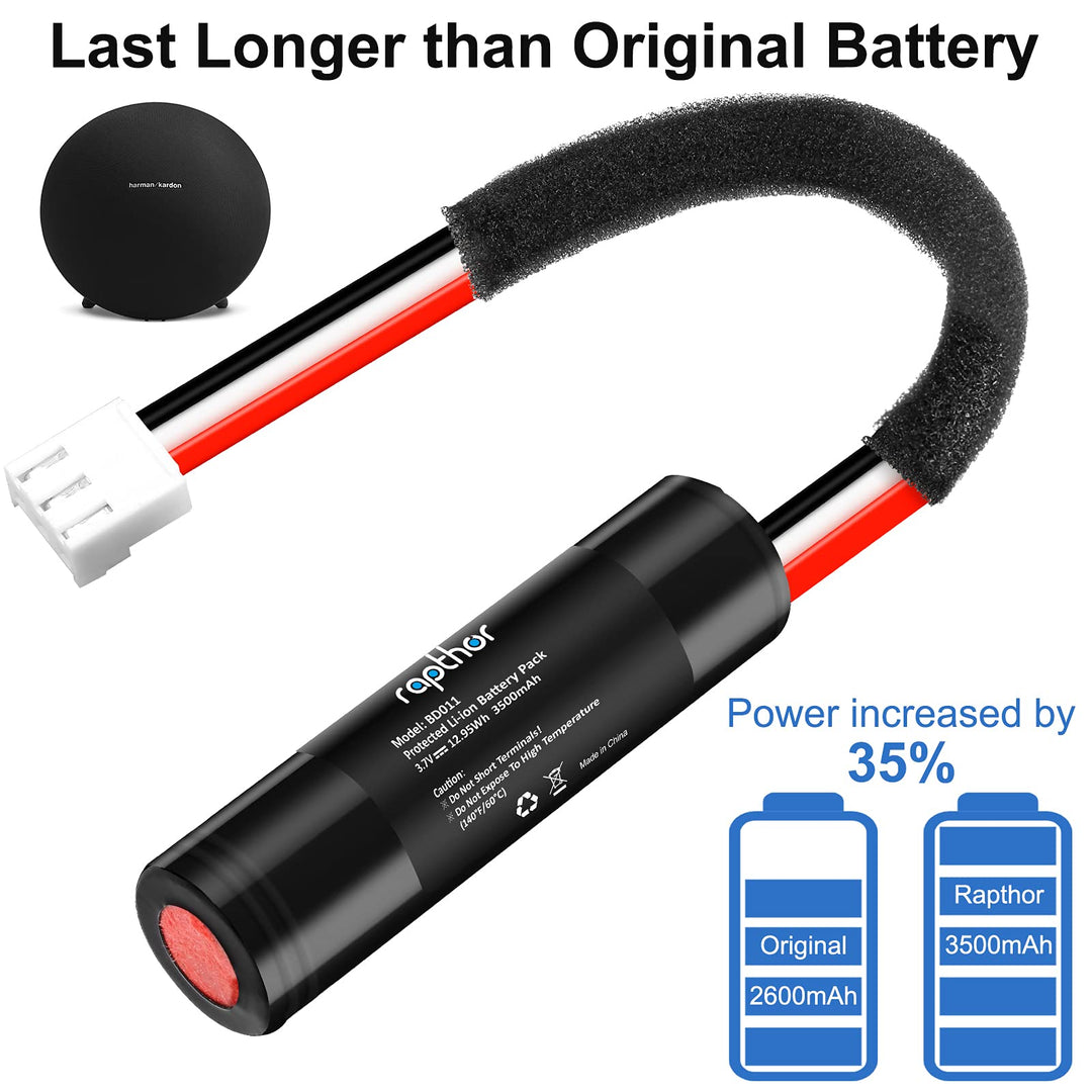rapthor Rechargeable Lithium Battery, 3500mAh, Compatible with Harman Kardon Onyx Studio 1/2/3/4