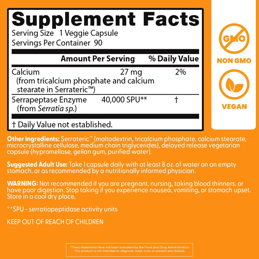 Doctor's BEST Serrapeptase, 90 Count