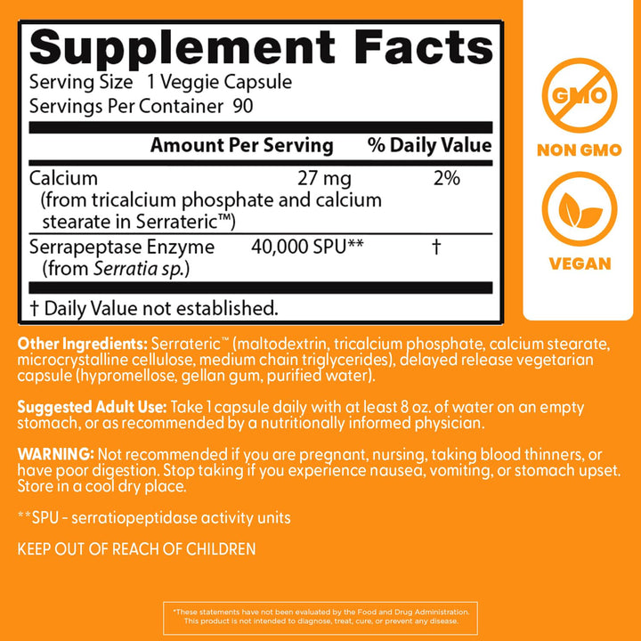 Doctor's BEST Serrapeptase, 90 Count