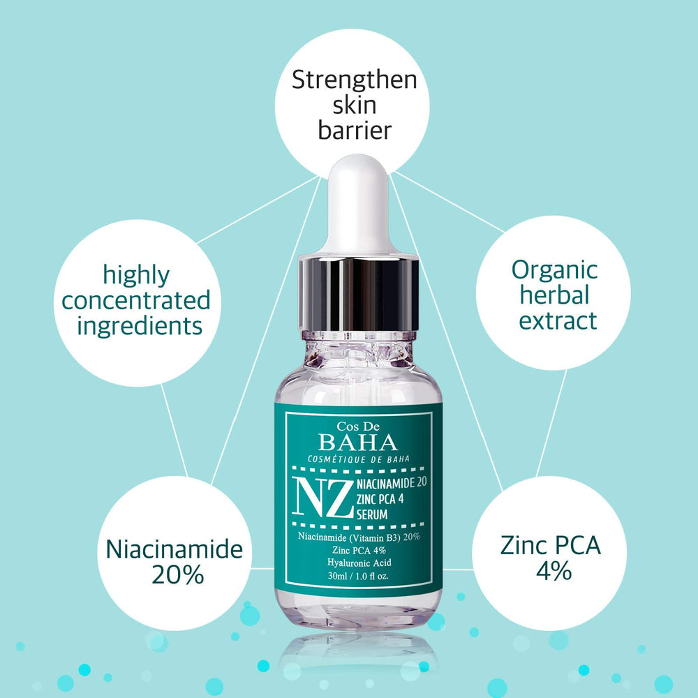 Cos De BAHA Niacinamide 20% + Zinc PCA 4% Serum, 1 fl oz