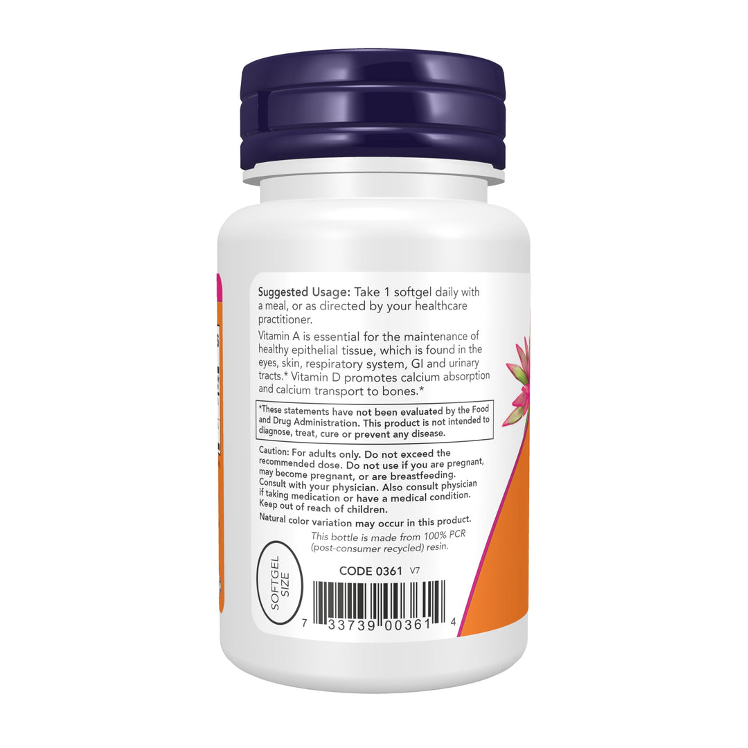 NOW Ultra A & D3 Softgels, 100 Count