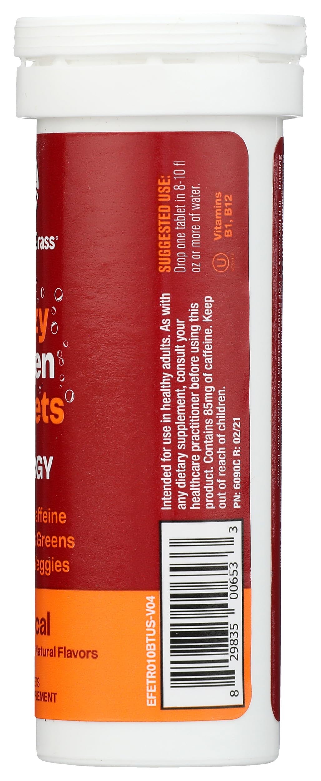 Amazing Grass Effervescent Greens Energy, Tropical Flavor, 10 Count