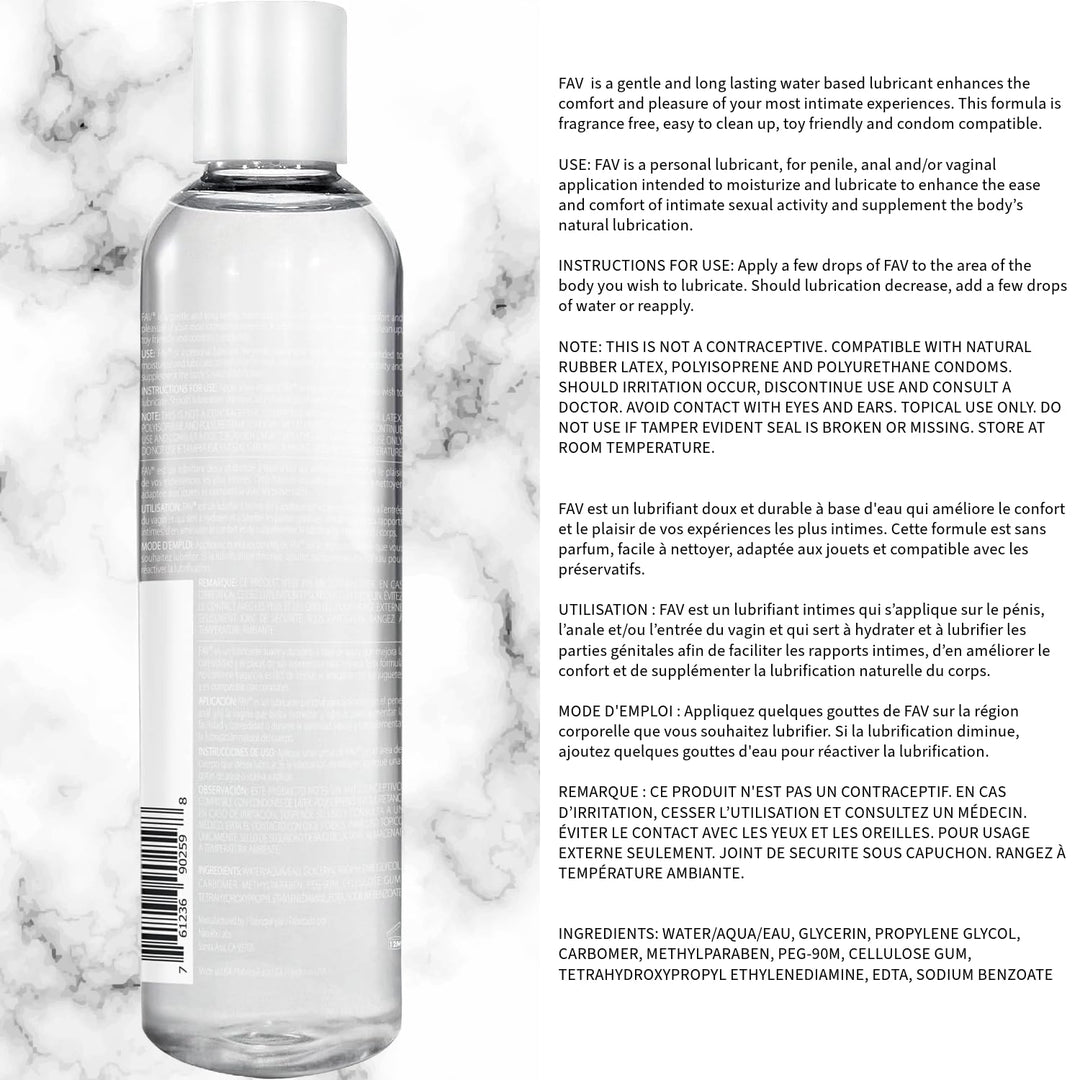 FAV Water Based Lubricant, 8.25 fl oz