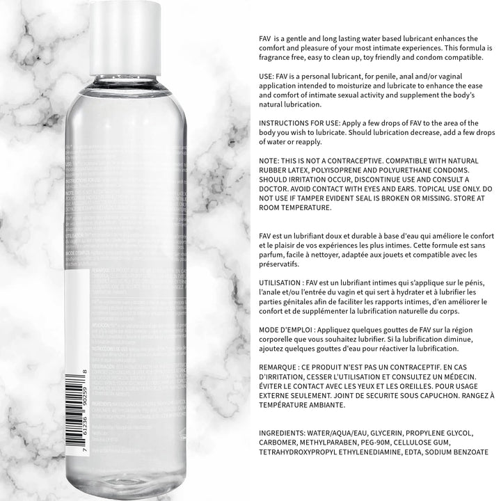 FAV Water Based Lubricant, 8.25 fl oz