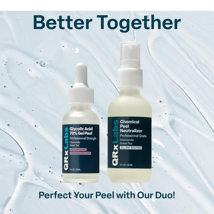 QRxLabs Glycolic Acid Gel Peel and Neutralizer Set, 70%