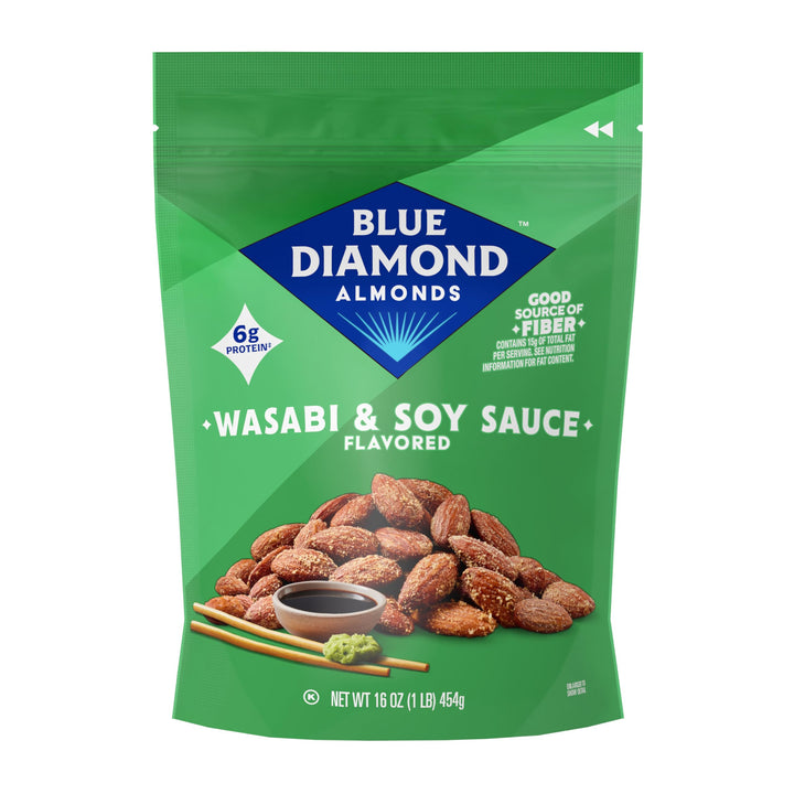 Blue Diamond Almonds Wasabi & Soy Sauce Snack Nuts, 16 oz
