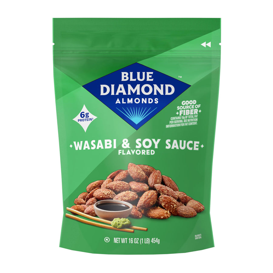 Blue Diamond Almonds Wasabi & Soy Sauce Snack Nuts, 16 oz