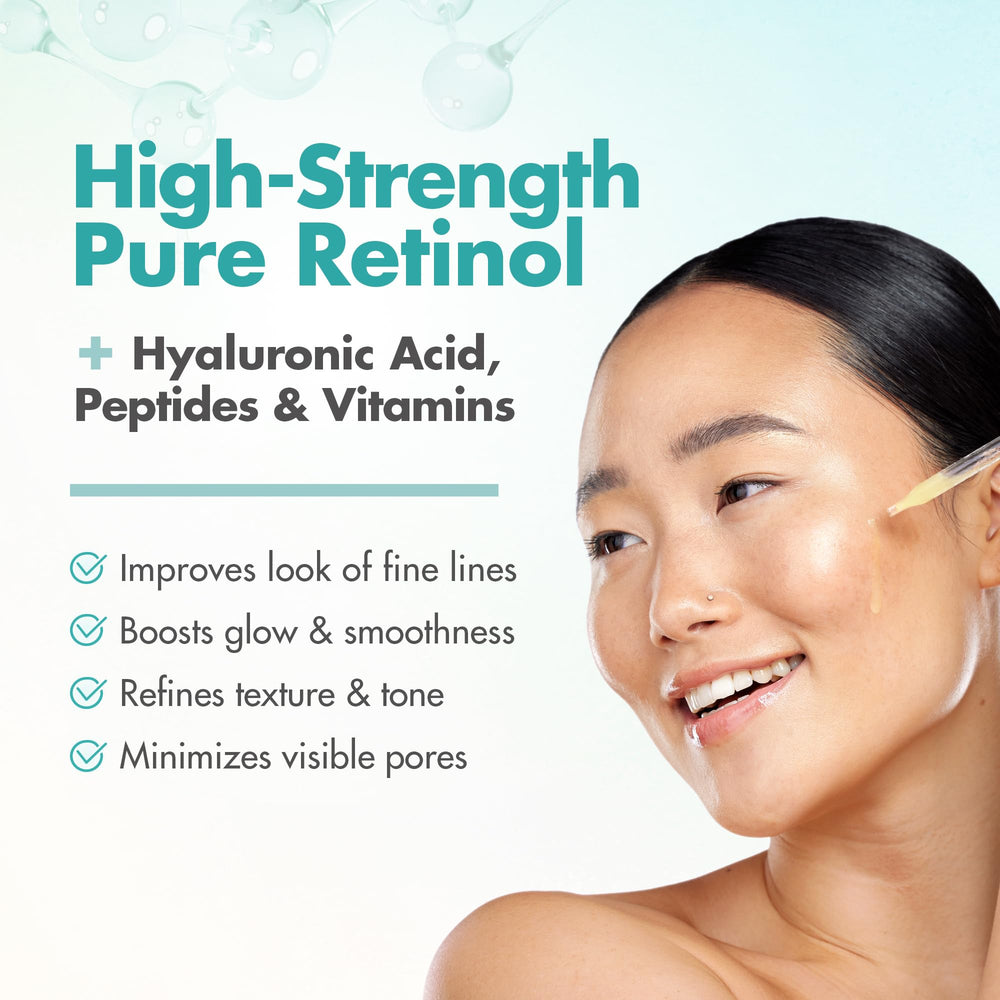 Ebanel Retinol Serum for Face with Vitamin C, Peptides and Hyaluronic Acid