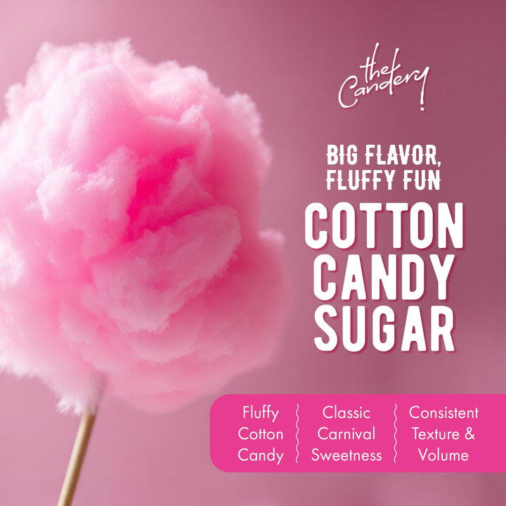 The Candery Cotton Candy Floss Sugar, Raspberry Blue and Strawberry, 3 lb