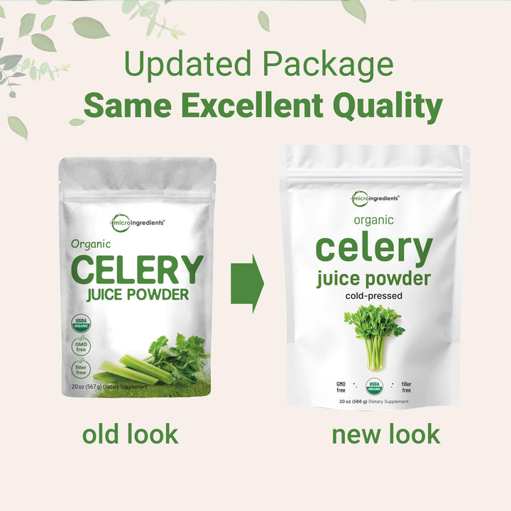 Micro Ingredients Celery Juice Powder, Organic, 20 oz
