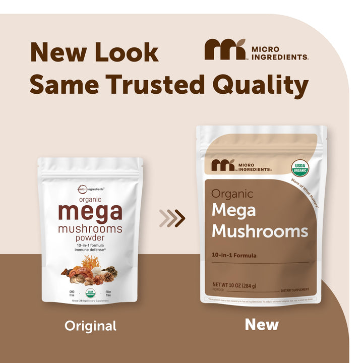 Micro Ingredients Organic Mega Mushrooms Powder, 10 oz
