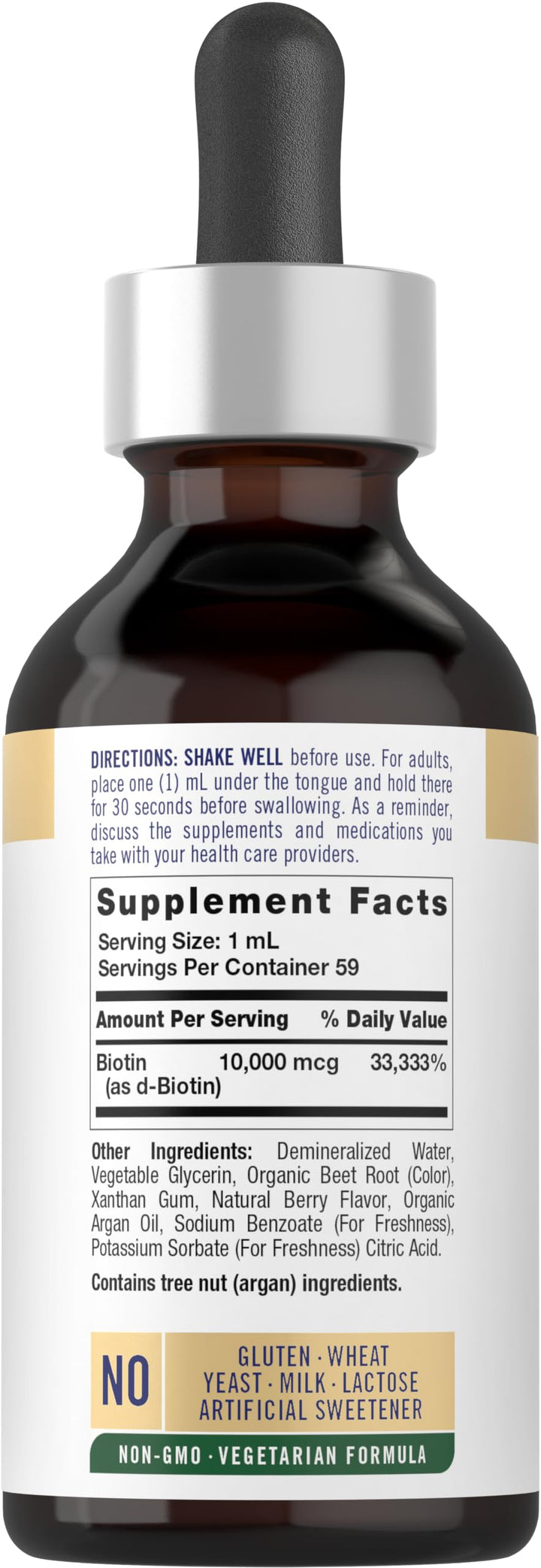 Carlyle Liquid Biotin, 10000 mcg, 60 ml