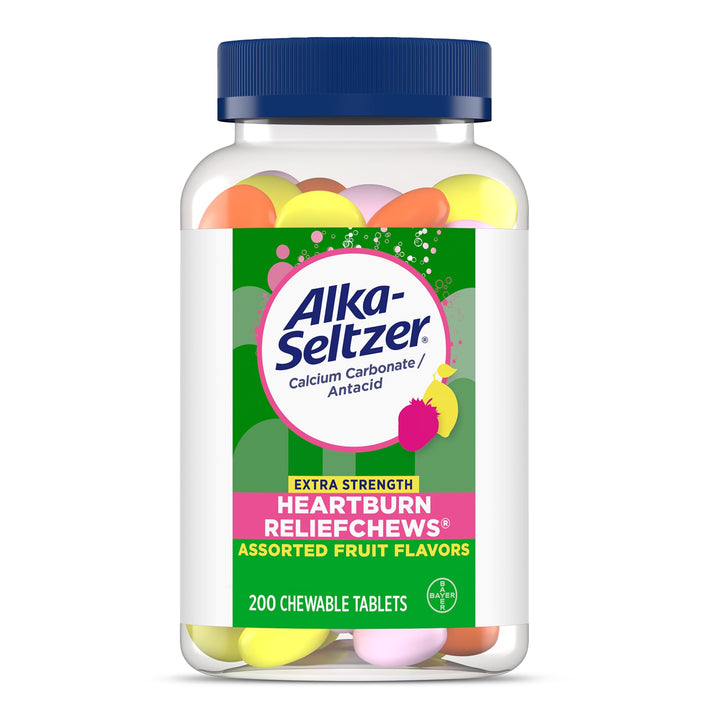 Alka-Seltzer Extra Strength Heartburn Relief Chews, Assorted Fruit, 200 Count