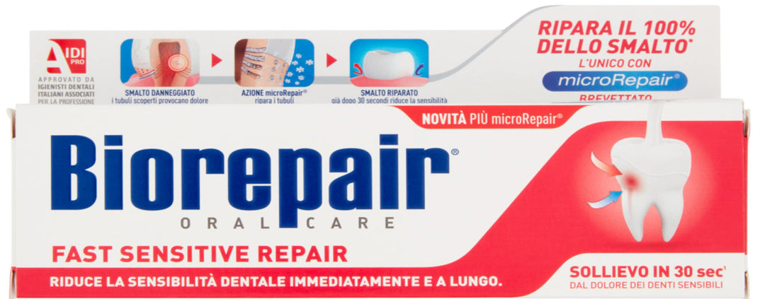 Vittleitaly Biorepair Fast Sensitive Repair Toothpaste, 2.5 fl oz