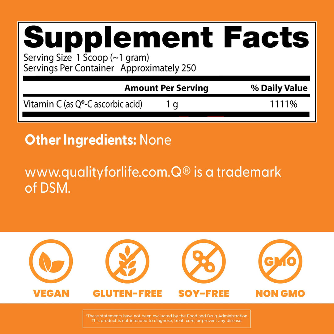 Doctor's BEST Pure Vitamin C Powder As Q-C Ascorbic Acid, 8.8 oz