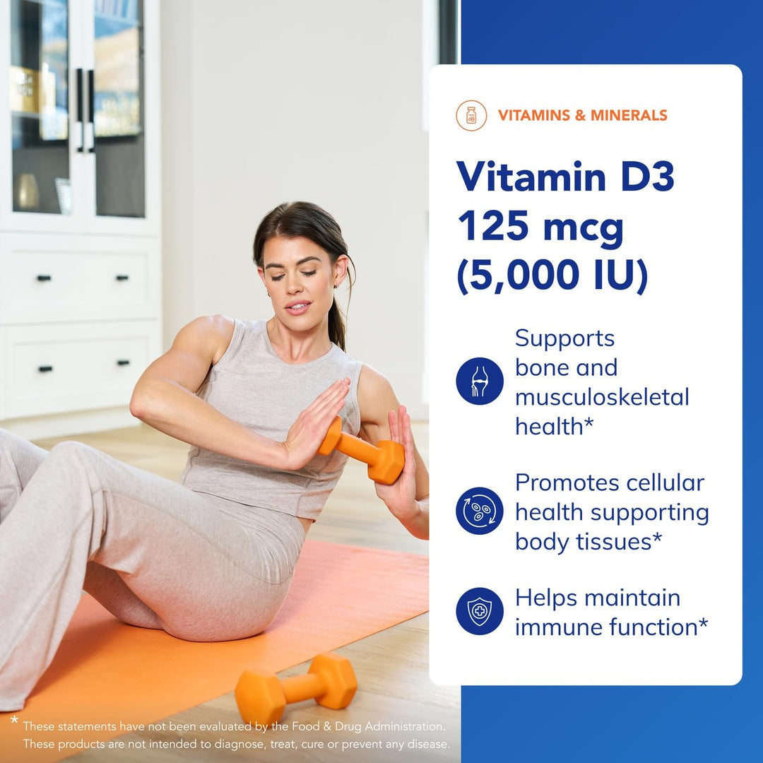 Pure Encapsulations Vitamin D3, 125 mcg (5,000 IU), 120 Count