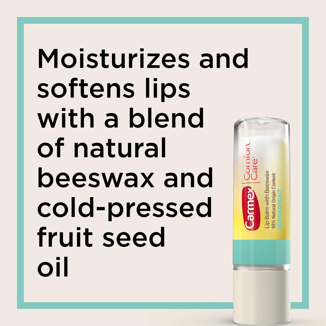 Carmex Comfort Care Natural Lip Balm, Peppermint, 5 ml