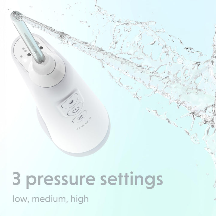 ORDO Hydro Sonic Water Flosser, White, 3 Pressure Settings