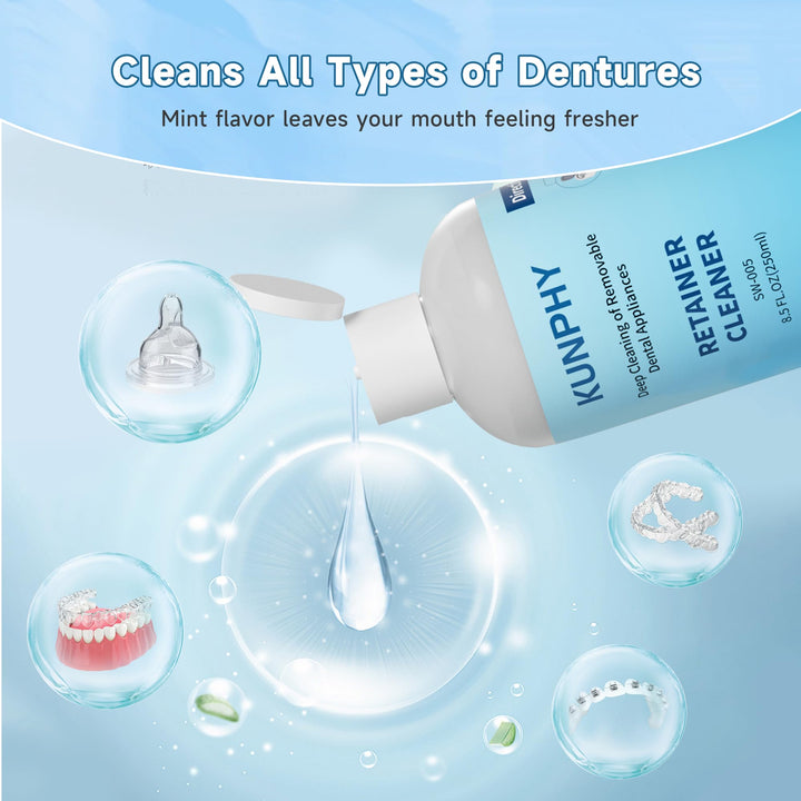 kunphy Ultrasonic Retainer Cleaner Solution, 8.5 oz