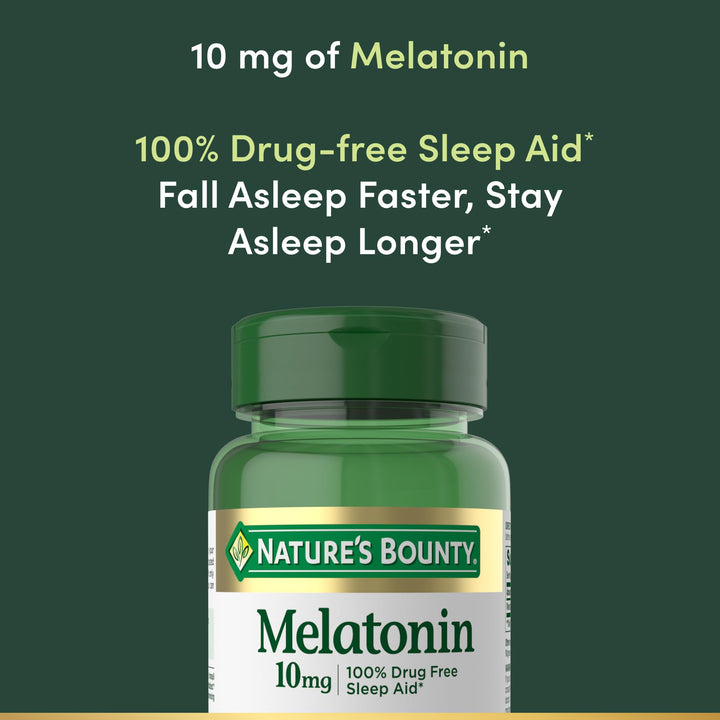 Nature's Bounty Melatonin, 10 mg, 60 Count, Pack of 2