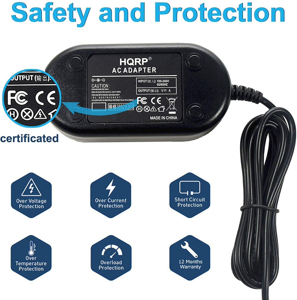 HQRP AC Adapter for JVC Everio GZ-MG130, G