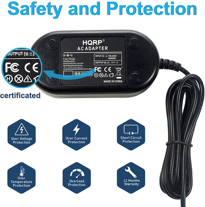 HQRP AC Adapter for JVC Everio GZ-MG130, G