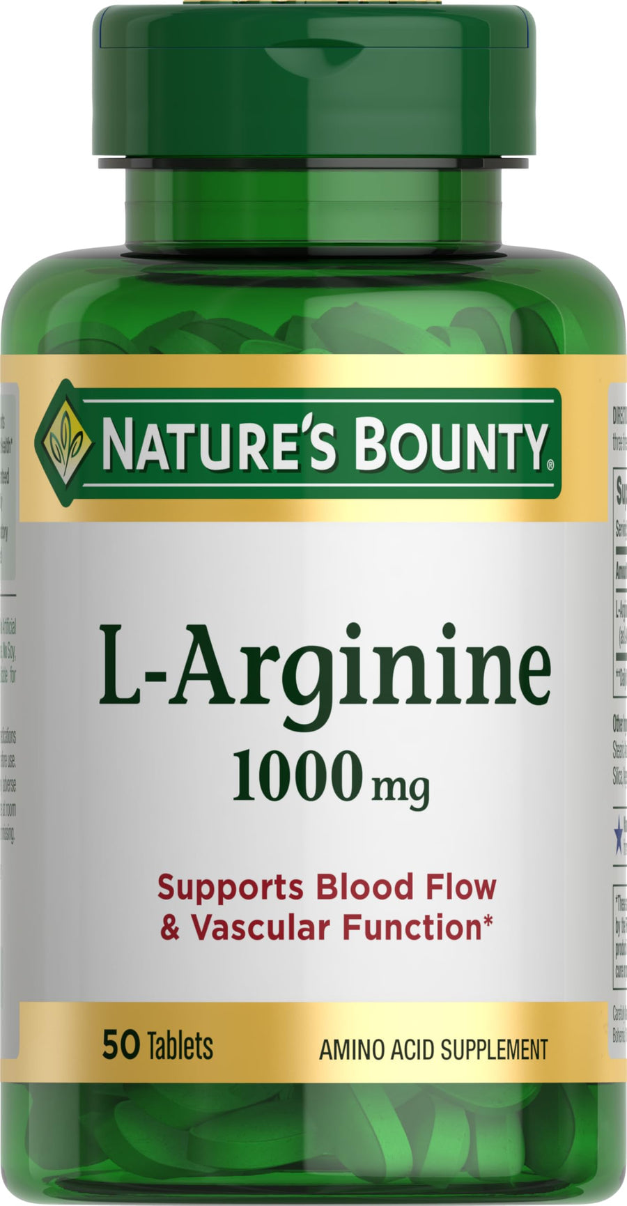 Nature's Bounty L-Arginine, 1000 mg, 50 Count