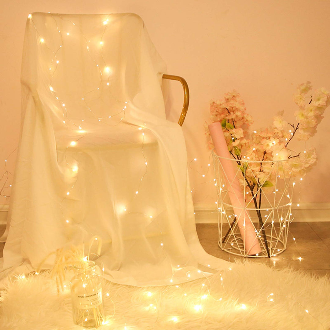 Twinkle Star LED String Lights, Warm White, 33 ft