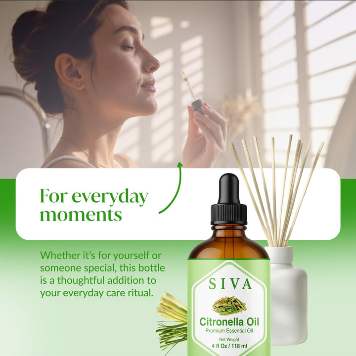 Siva Organics Citronella Essential Oil, 4 fl oz